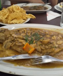 Milanesa pollo Champignon