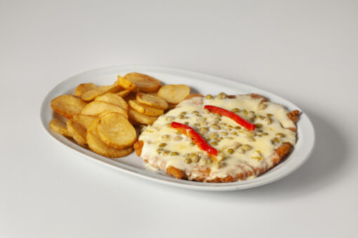 Milanesa pollo Suiza